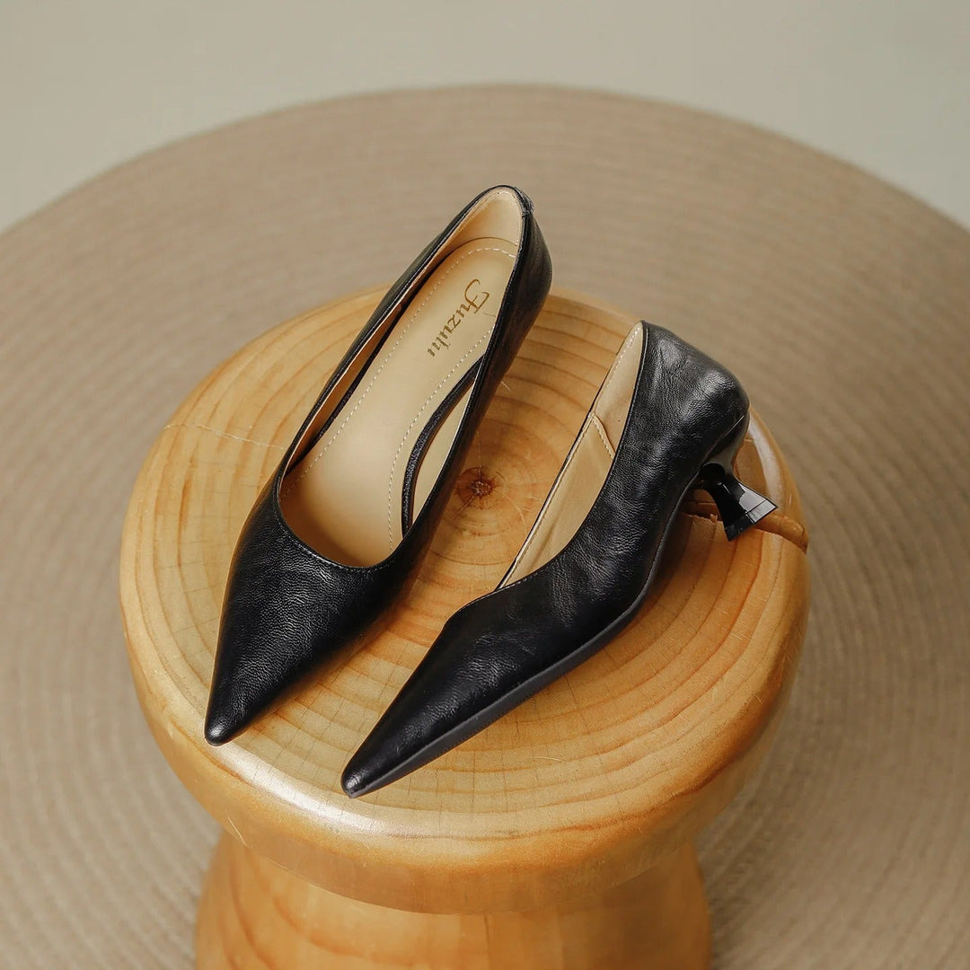 Pauline | Women's Pointed Low Heel Pumps