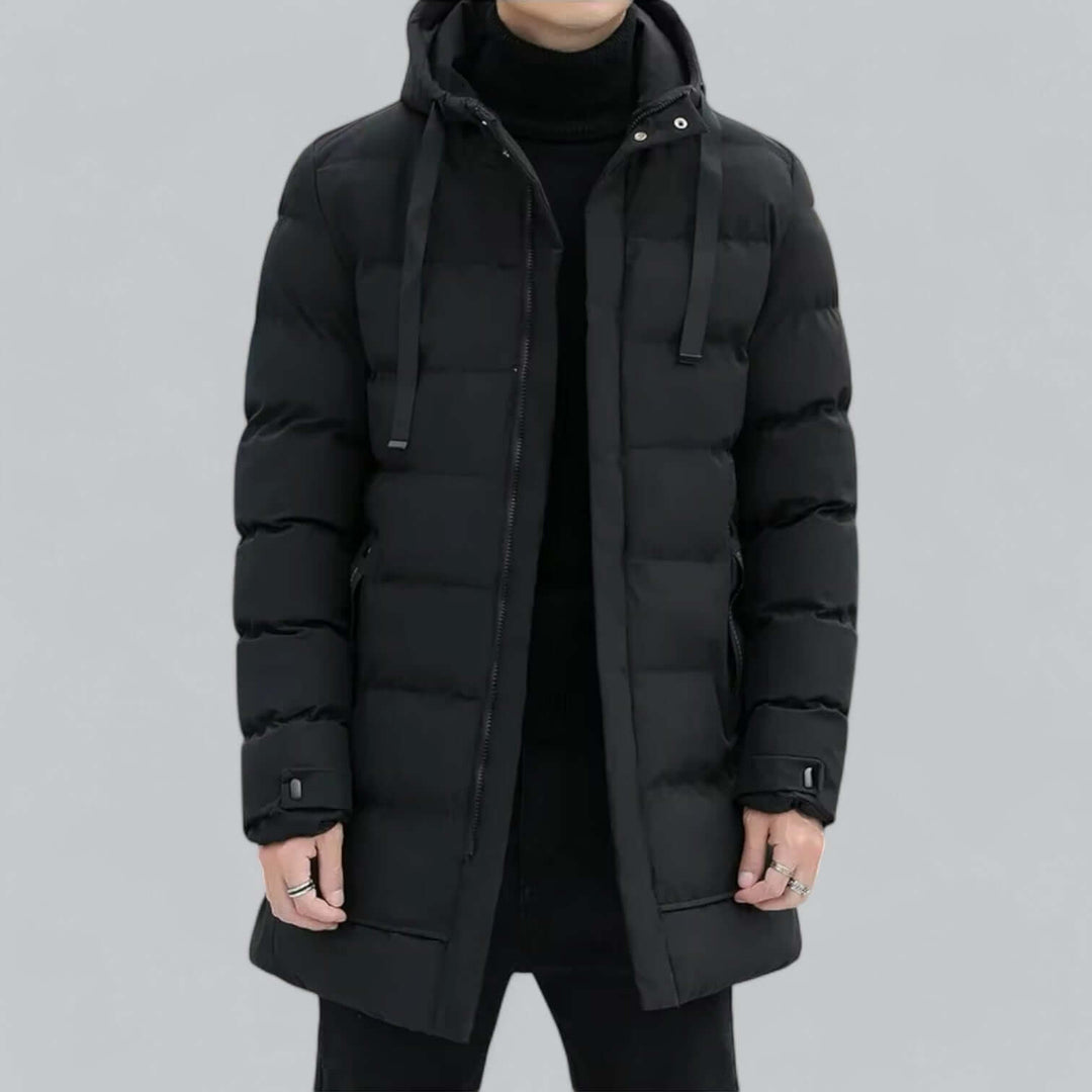 Longline Padded Winter Parka Coat, view 5 - Elena Harper