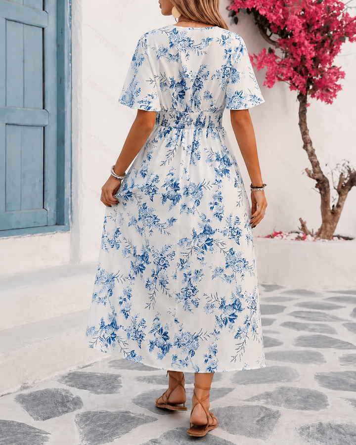 Noelle™ | Airy Belly-Camouflaging Floral Midi Dress