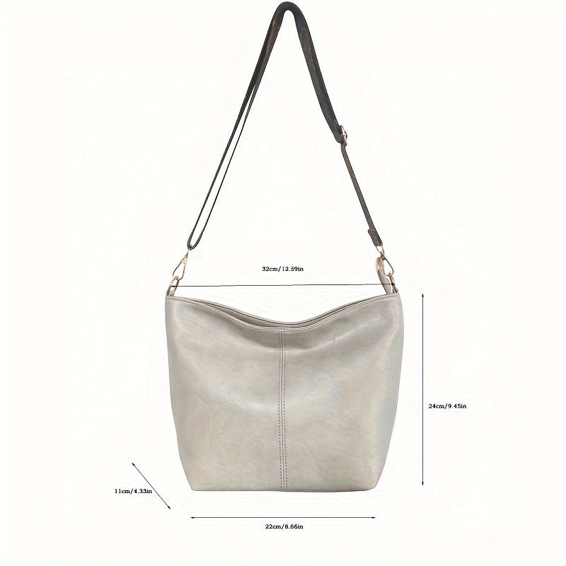 Geometric Oversized Bag – Large-Capacity Shoulder Bag with Retro Style