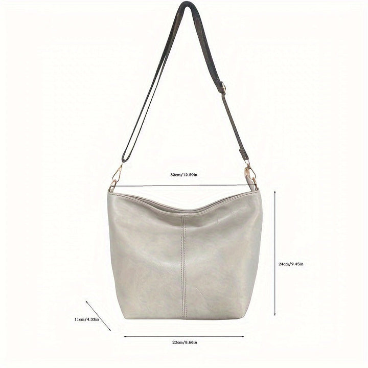 Geometric Oversized Bag – Large-Capacity Shoulder Bag with Retro Style
