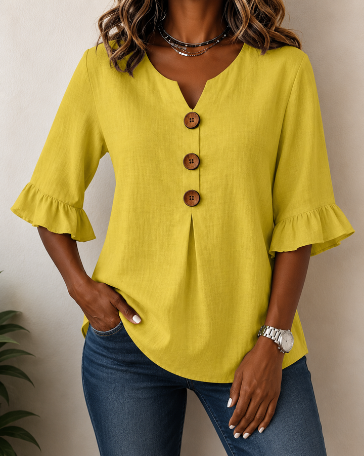 Amelie | Belly-Camouflaging Blouse with Buttons