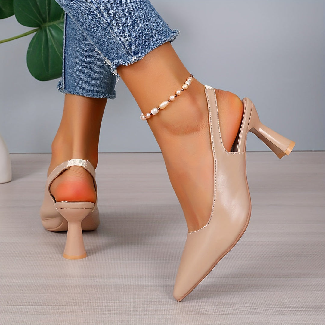 Sophia Elegant Slingback Pointed Heels, view 6 - Elena Harper