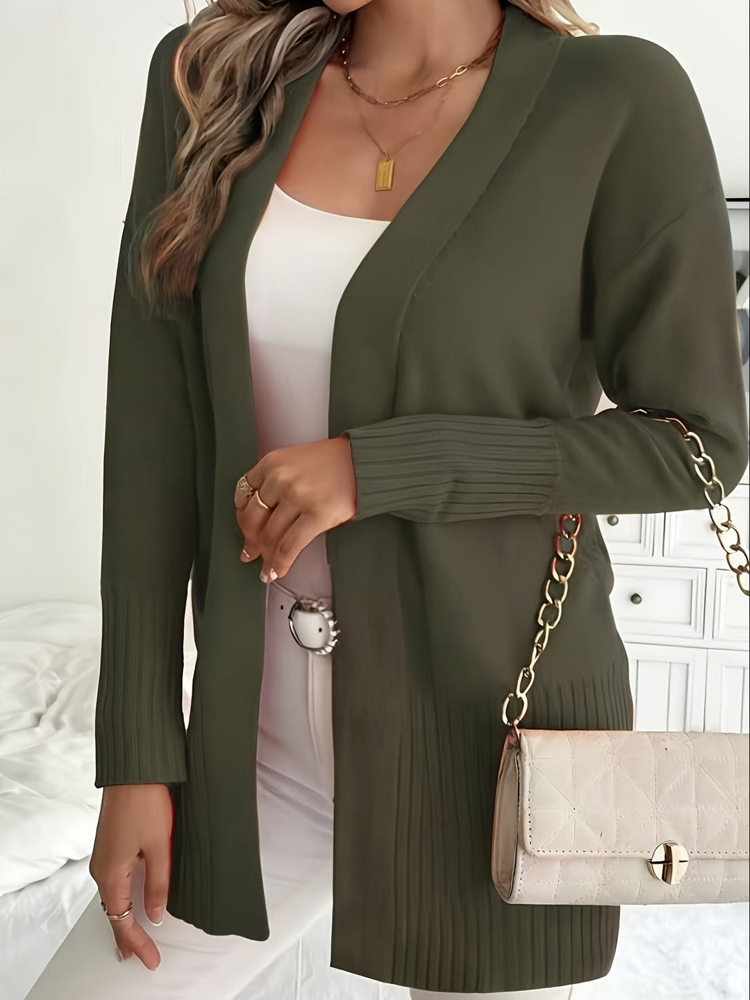 Amélie - Elegant Long Open Cardigan