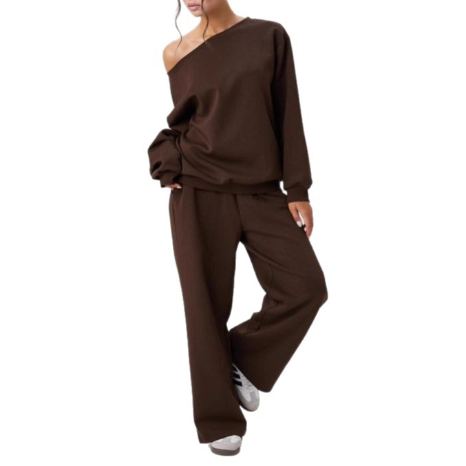 Two-Piece Casual Women's Set – Chic Sporty Style Off-Shoulder