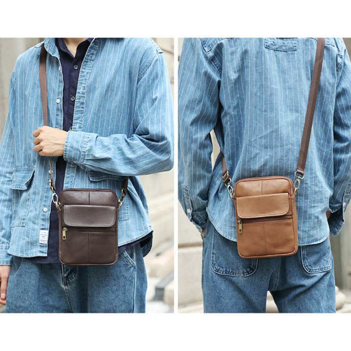 Men's Compact Shoulder Bag - Everyday Essential