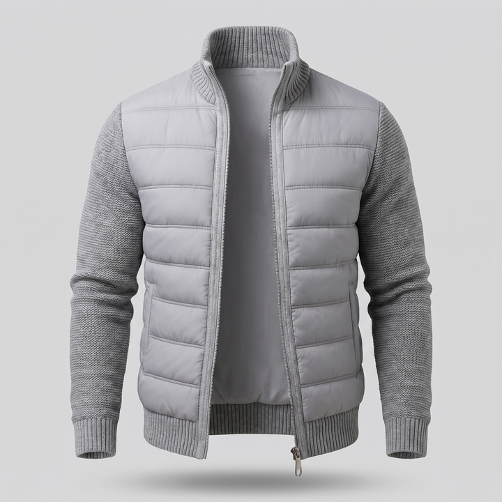 Liam | Sporty and Warm Men's Puffer Jacket with Fleece Sleeves