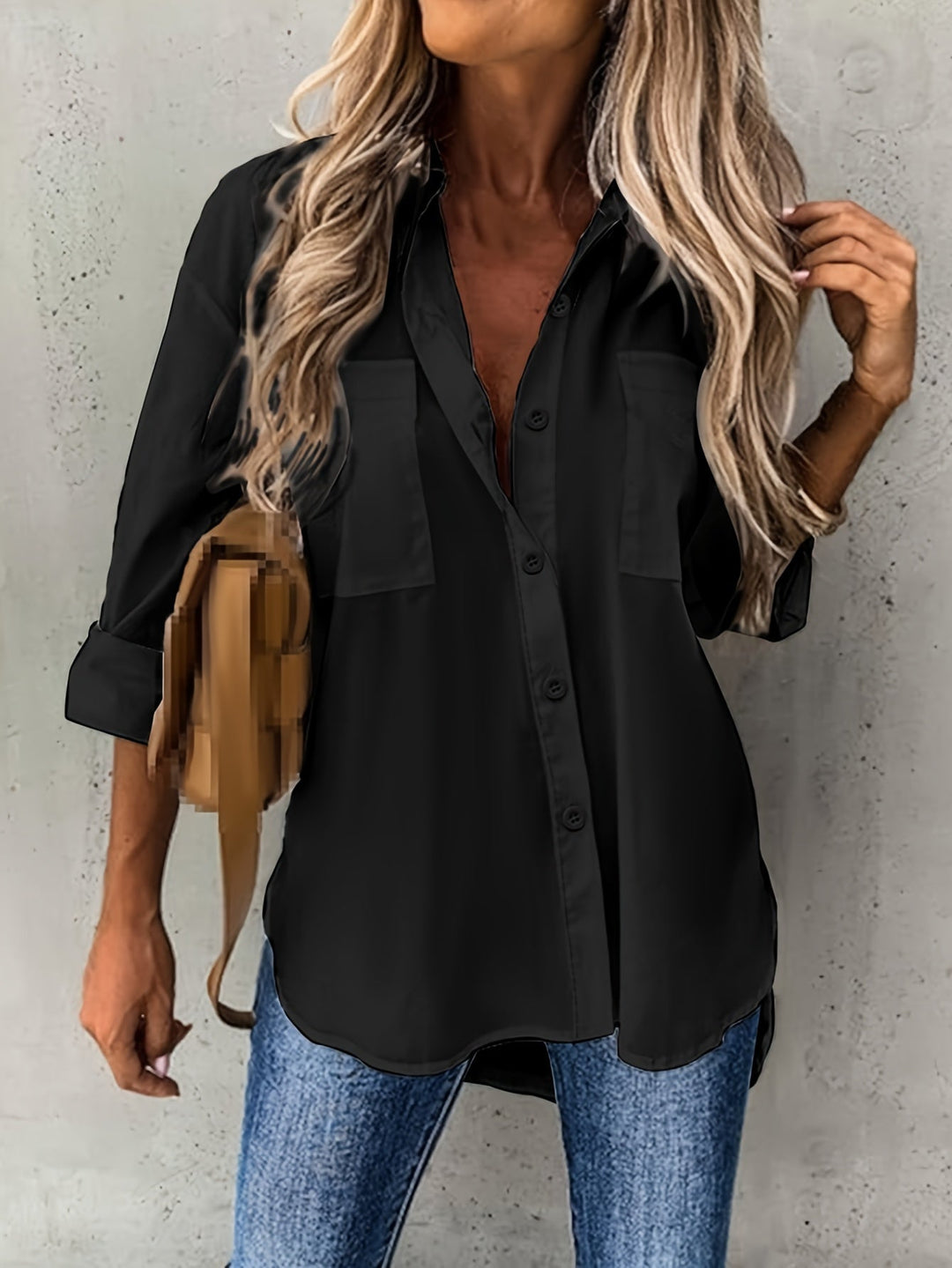 CHIC BLOUSE WITH LONG SLEEVES FOR WOMEN
