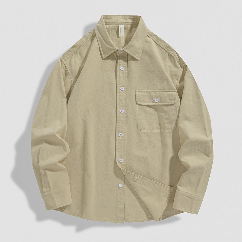 Men's Cotton Oversized Shirt Jacket Ideal for Autumn