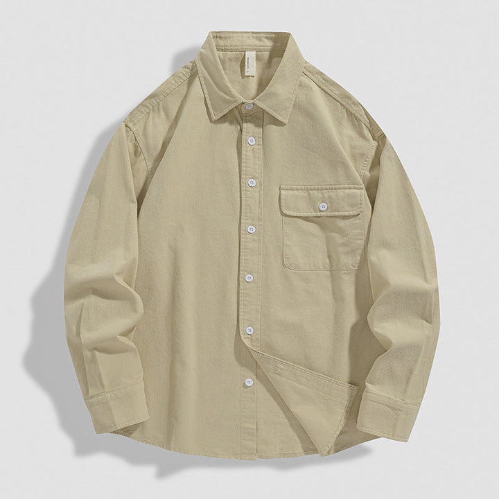 Men's Cotton Oversized Shirt Jacket Ideal for Autumn