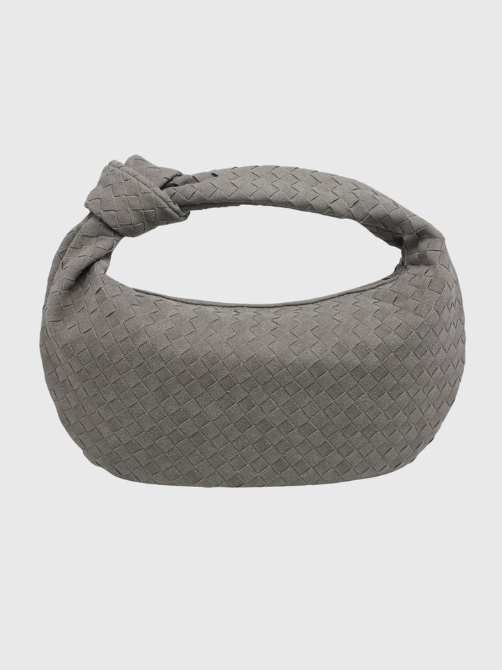Medium Women's Braided Suede Bag – Elegant Everyday Knotted Style