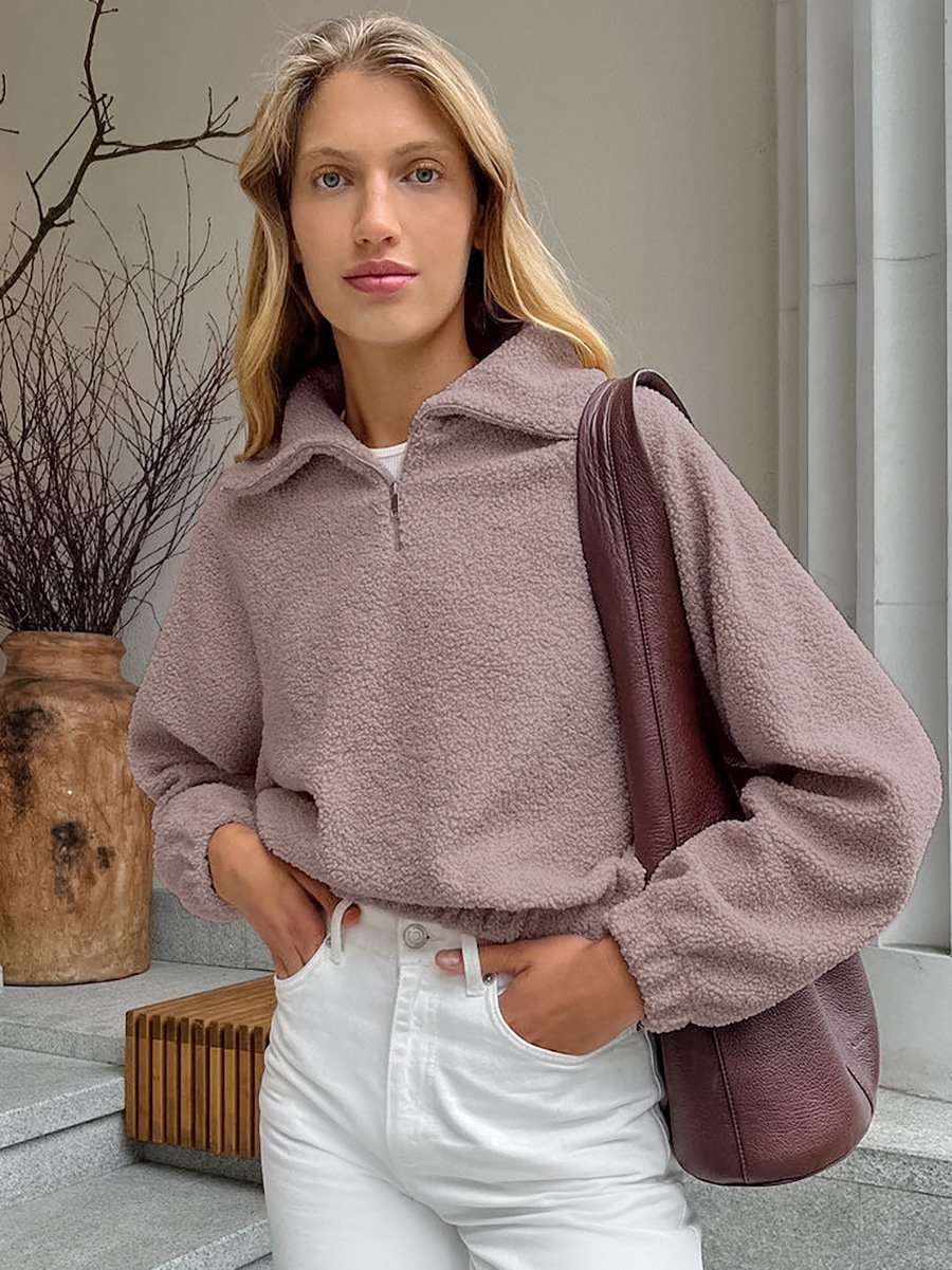 Women's Fleece Textured Jacket - Ervaya