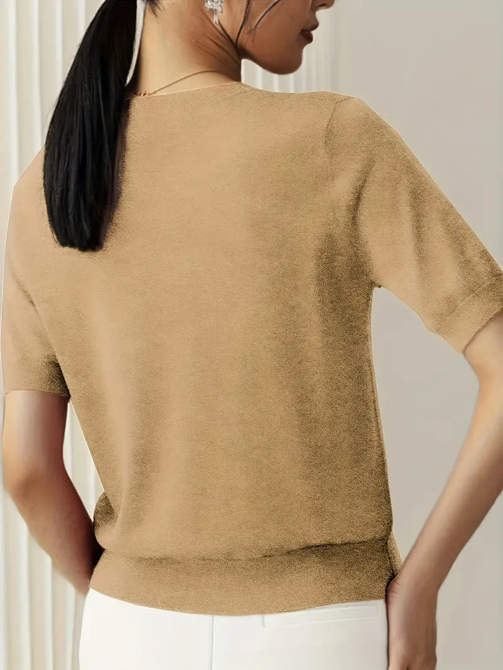 Jacquie Casual T-Shirt with High Elasticity - Elena Harper