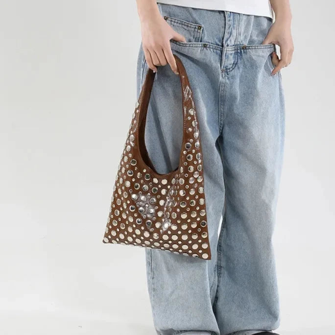 Shoulder Bag with Metallic Details - Mariela