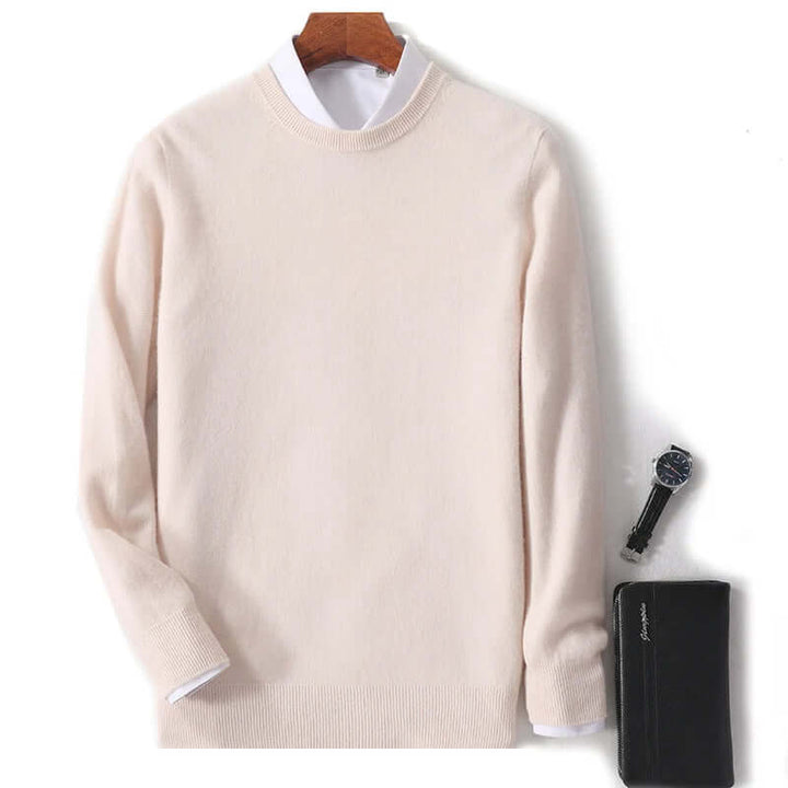Men's Soft Knit Crew Neck Sweater, view 10 - Elena Harper