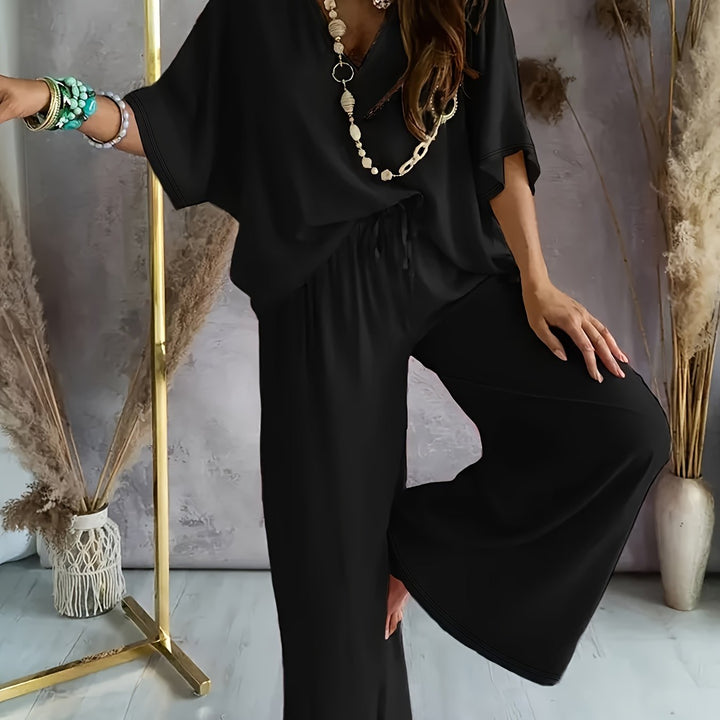 Elegant Set with V-Neck for Women, view 10 - Elena Harper