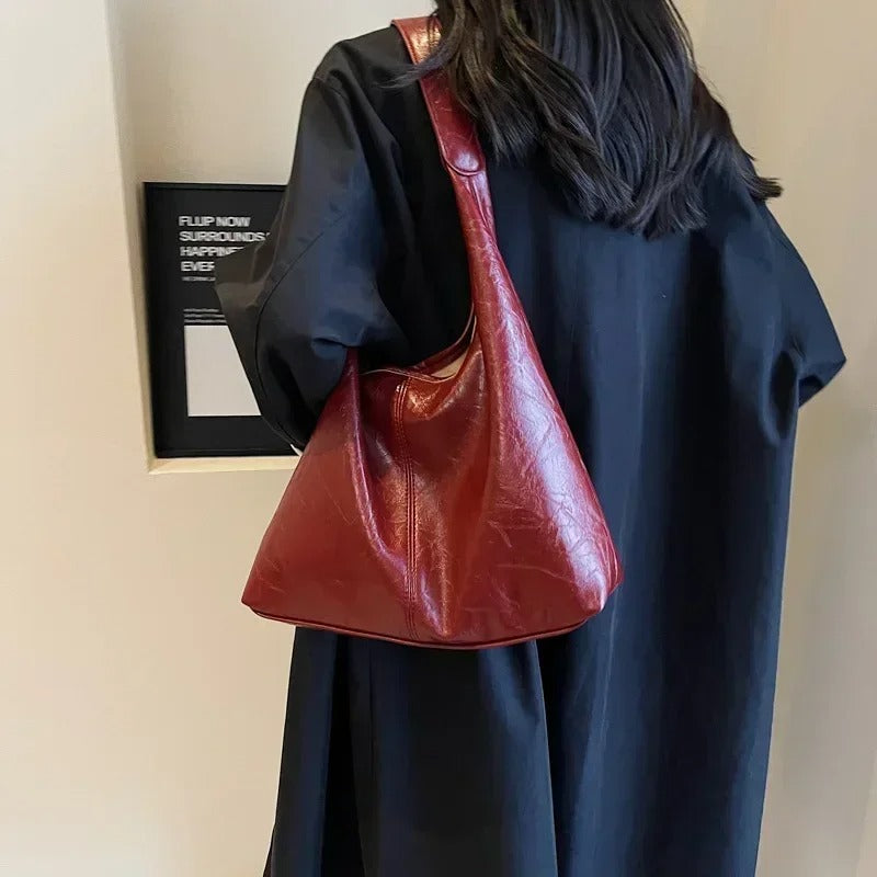 Yaya Distressed Leather Tote