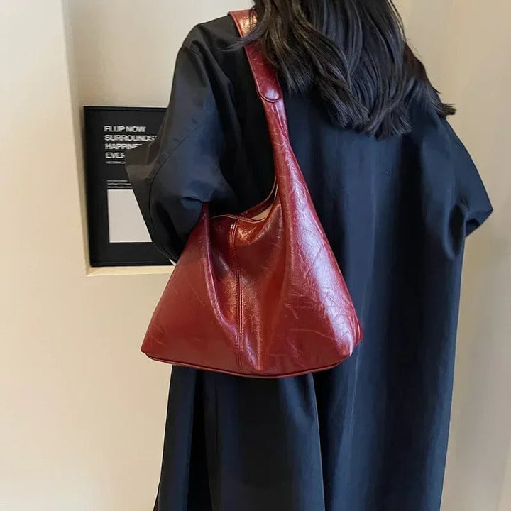 Yaya Distressed Leather Tote
