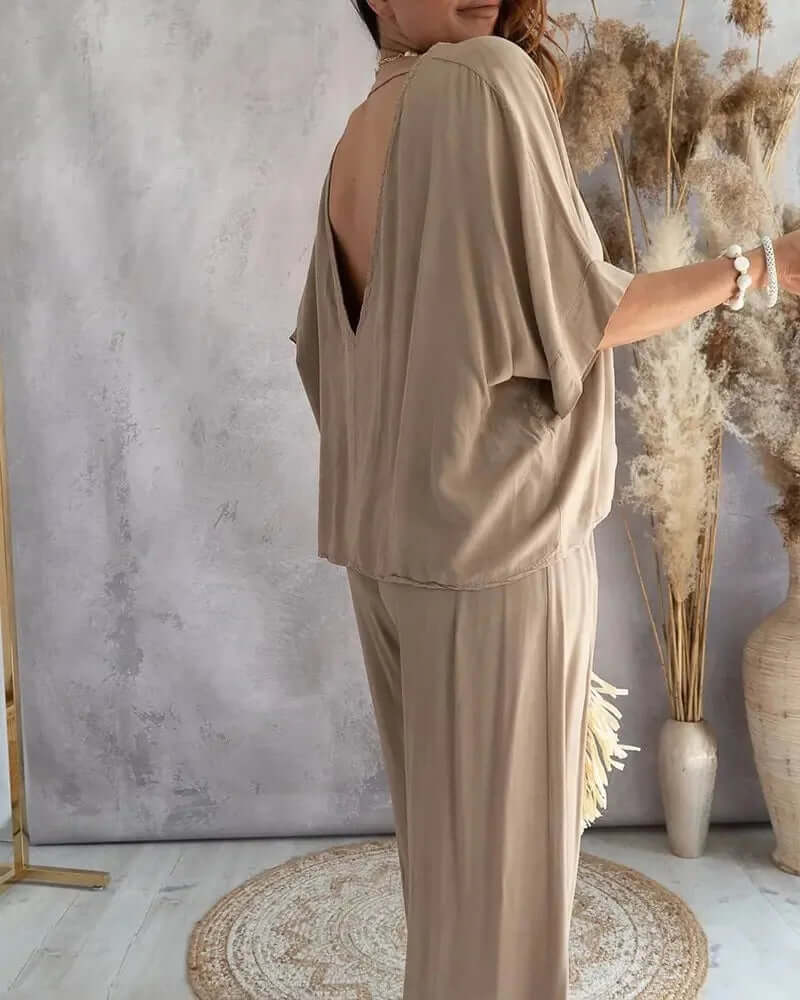 Women's Lightweight Two-Piece Summer Set, view 2 - Elena Harper