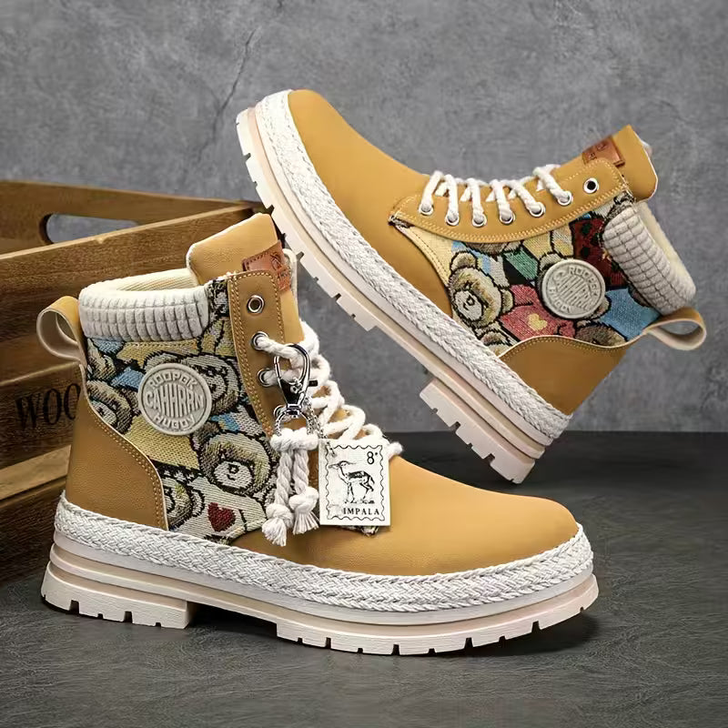 Hilarie - Teddy Print Non-Slip Sneaker