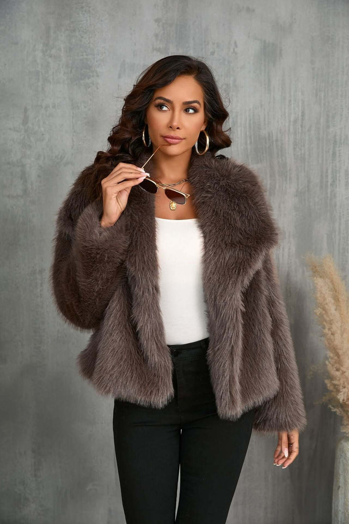 Taupe Coat, view 6 - Elena Harper