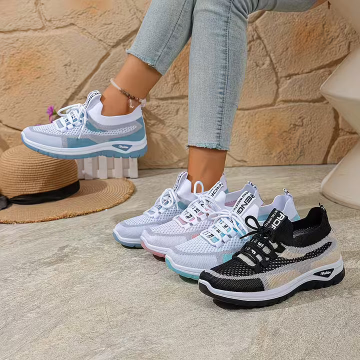 Loreta Breathable Mesh Sneakers with Gradient, view 9 - Elena Harper