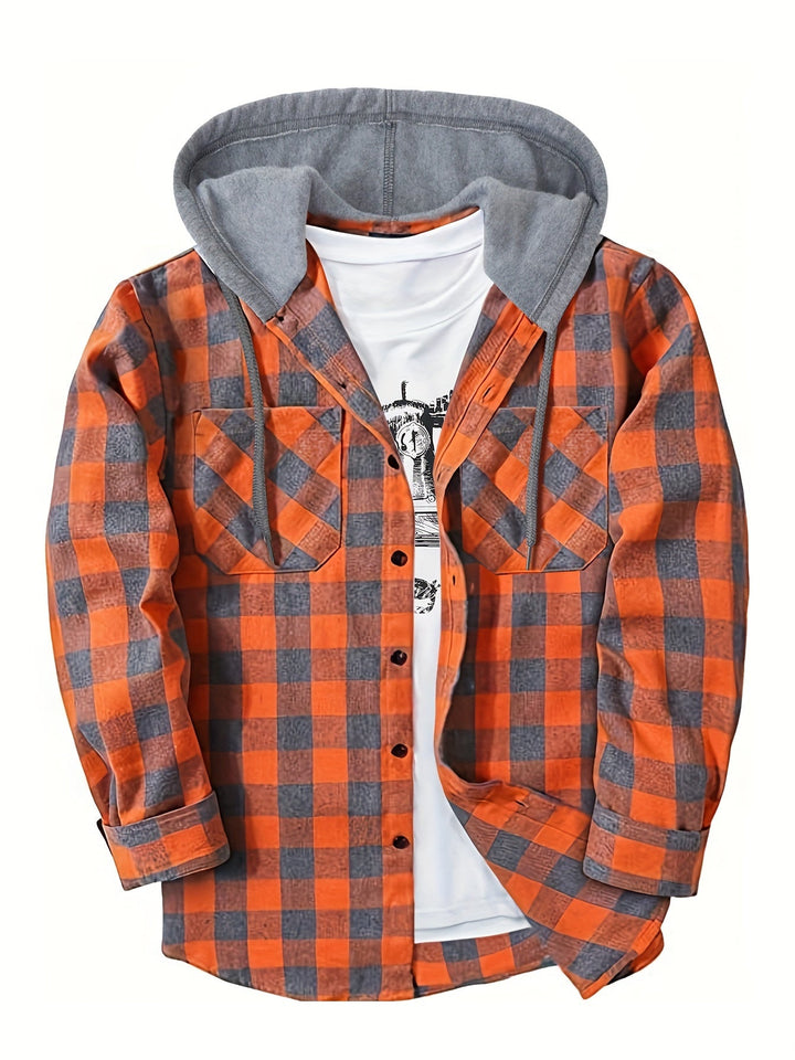 LAURENT MONACO | CHECKERED HOODIE FOR MEN