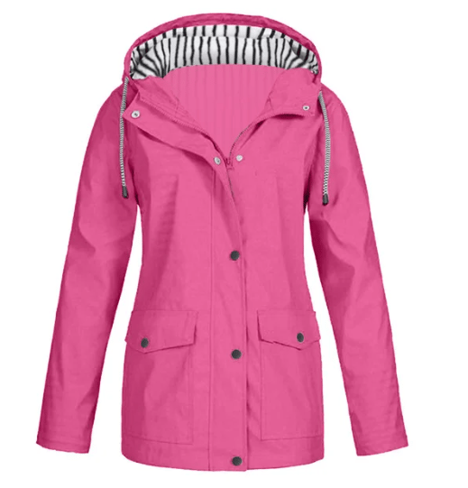 Women's Waterproof Hooded Jacket with Practical Pockets
