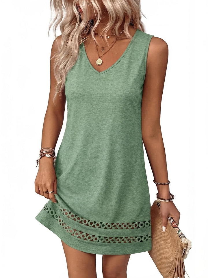 MINI DRESS WITH LACE FOR WOMEN