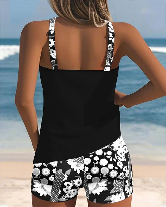 Marleigh Stylish Swimsuit with Sporty Boxer Cut, view 8 - Elena Harper