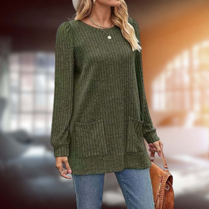 Women's Medium Length Sweater, view 8 - Elena Harper