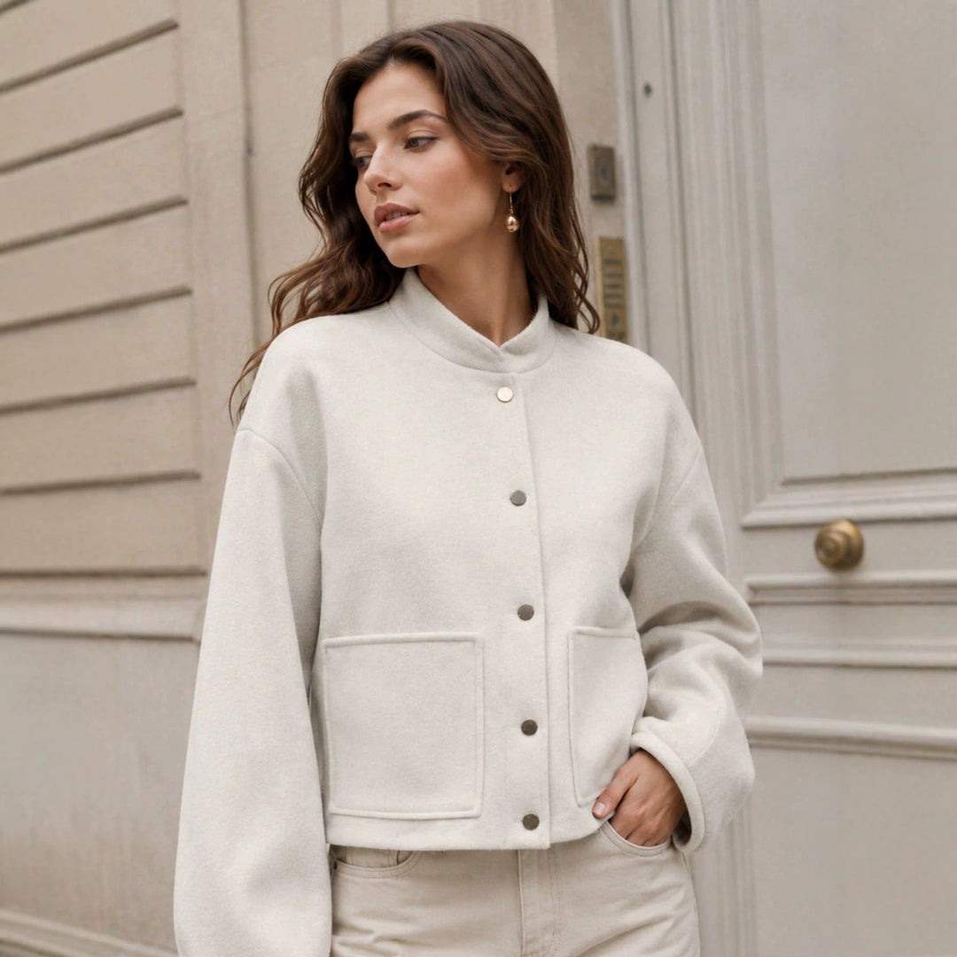 Loose Button-Up Shirt Jacket for Women - Simple and Casual