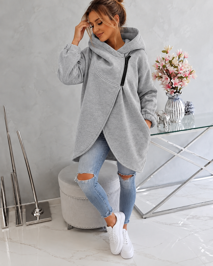 Tina™ | Comfortable Vest with Hood and Zipper