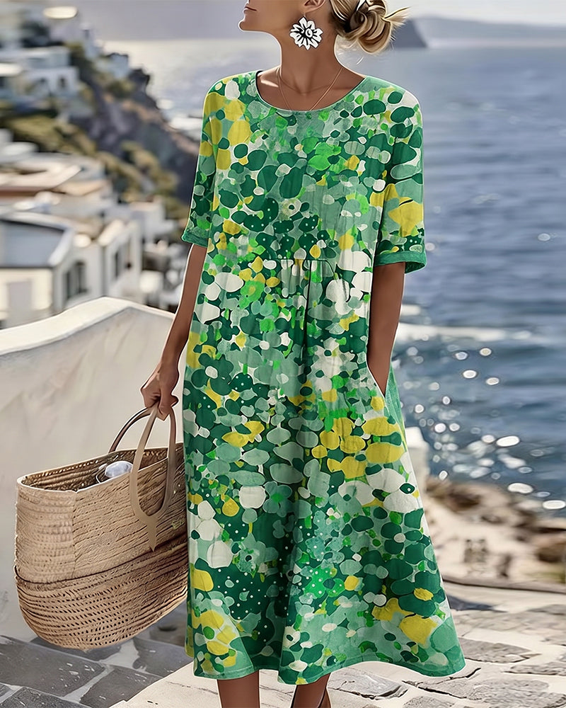 Flora | Loose floral midi dress