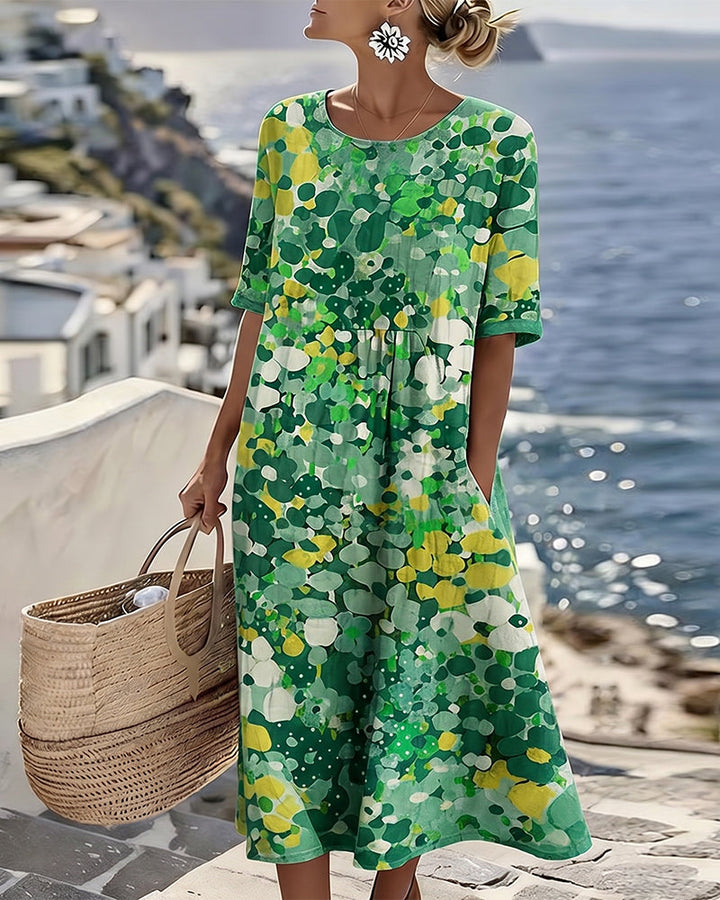 Flora | Loose floral midi dress