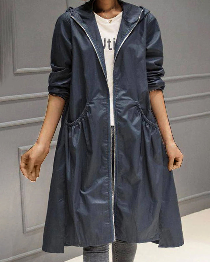 Claudia Classic and Elegant Women's Trench Coat, view 4 - Elena Harper