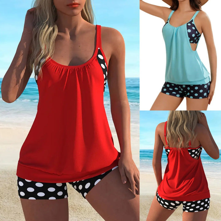 Luija Two-Piece Women's Tankini with Polka Dot Pattern - Elena Harper