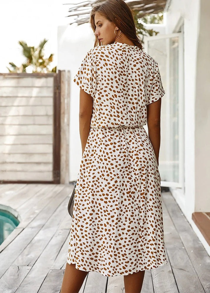 Maybelle V-Neck Dress, view 9 - Elena Harper