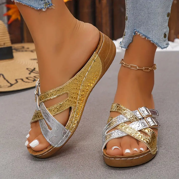 Deniza Orthopedic Breathable Slipper, view 8 - Elena Harper