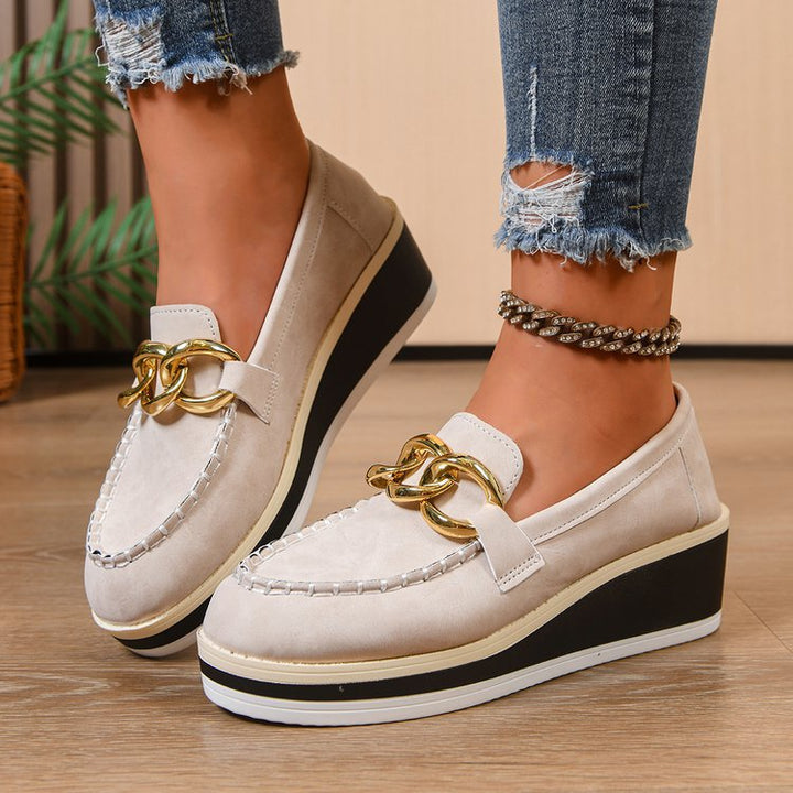Mauda Orthopedic Slippers with Thick Sole and Chains, view 3 - Elena Harper