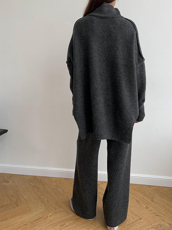 Sharon Trendy Loose Sweater and Pants Two-Piece Set, view 10 - Elena Harper