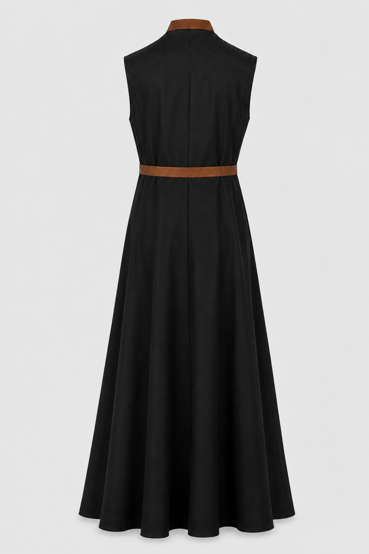 Women's Maxi Dress Contrast | Sleeveless