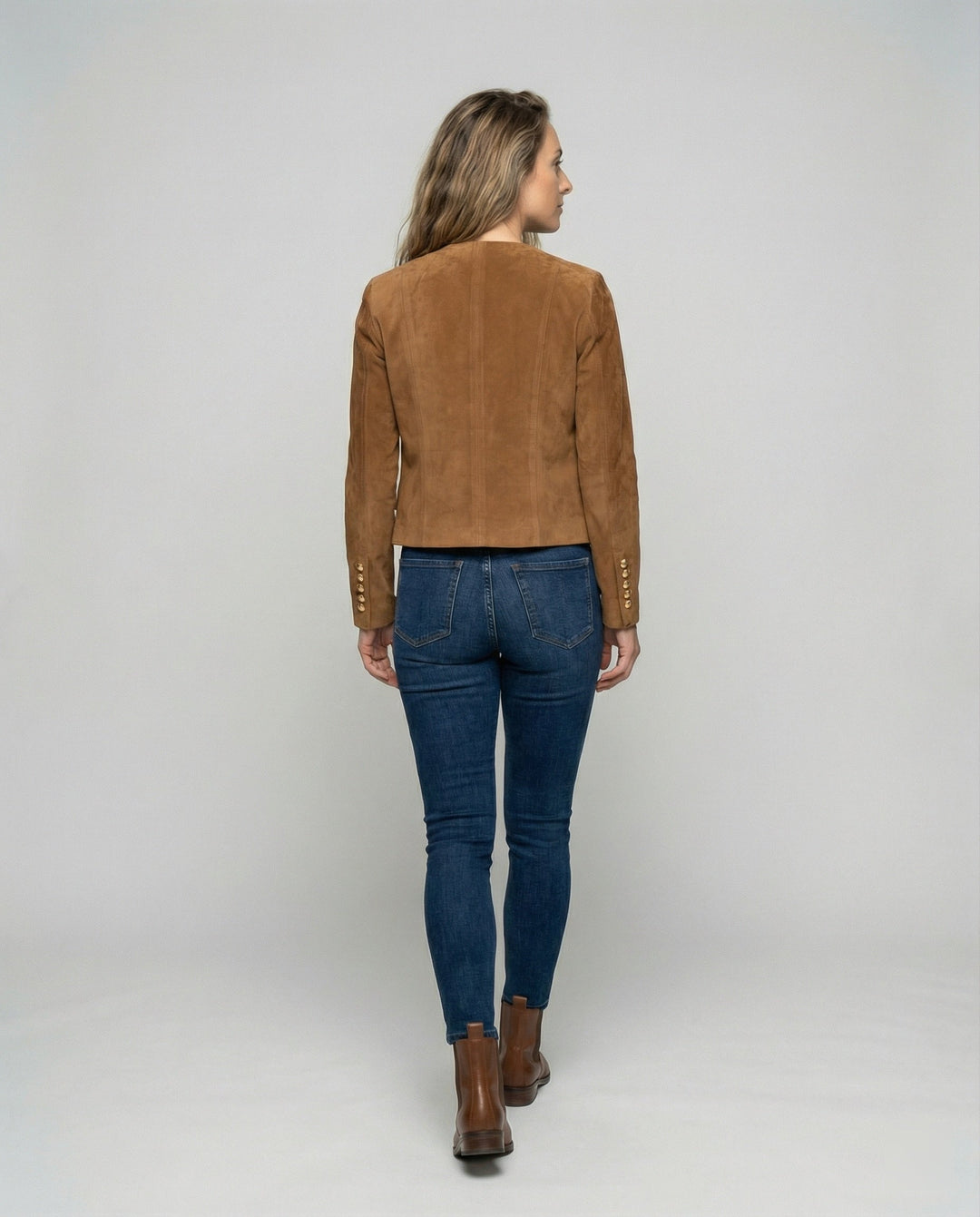 Women's Elegant Jacket with Gold Buttons
