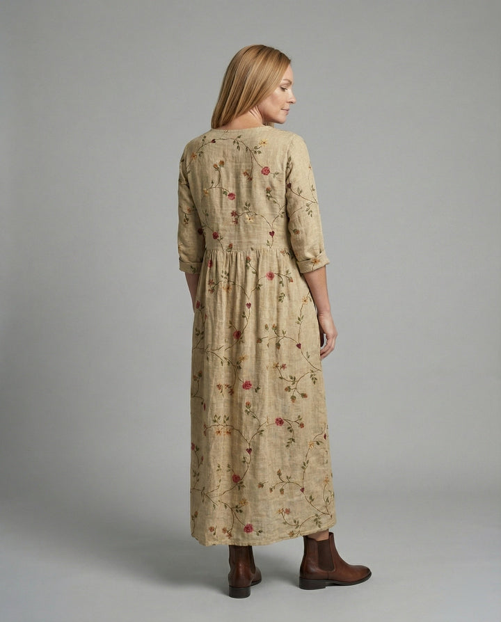 A-Line Maxi Dress for Women with Pockets, view 8 - Elena Harper