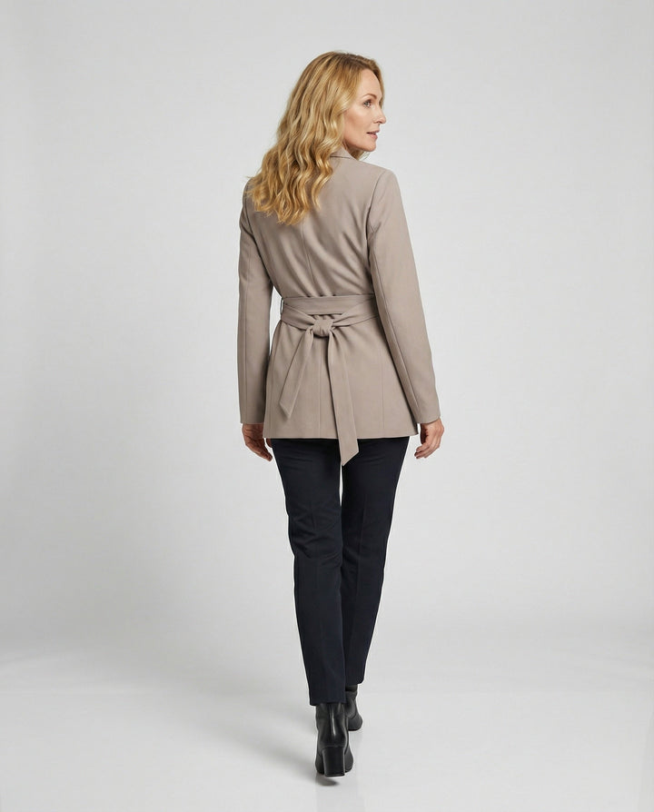 Tailored Blazer Mini Dress with Belt for Women, view 5 - Elena Harper