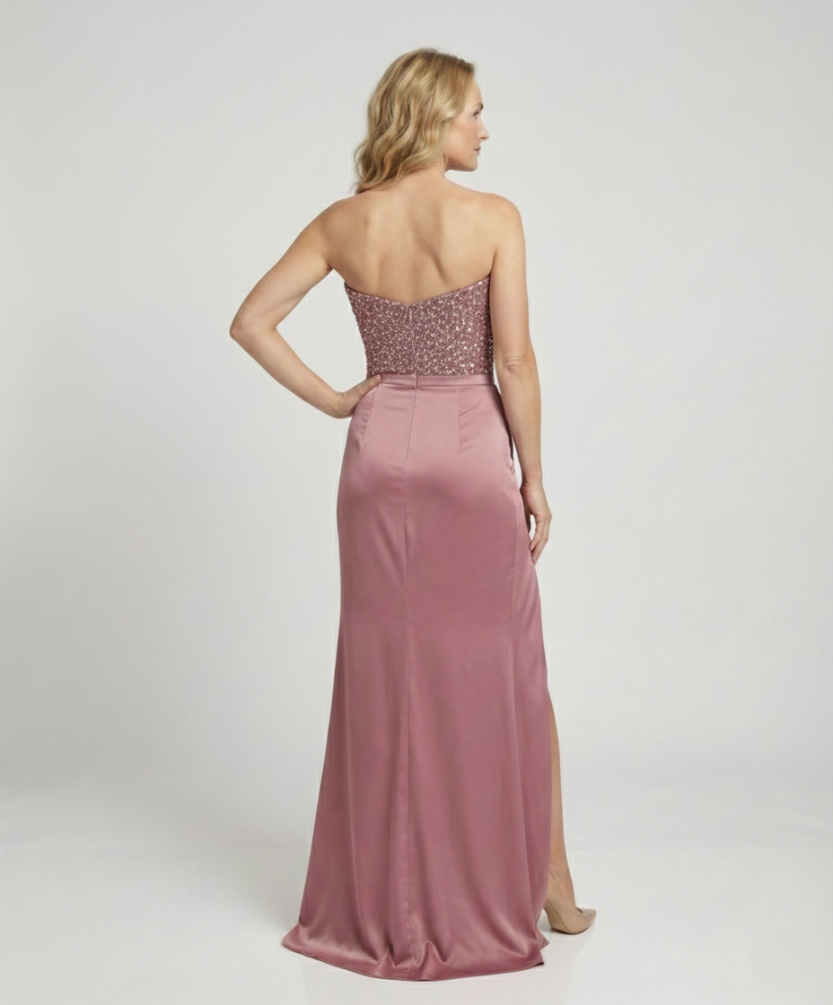 Ladies Evening Dress Elegant Strapless