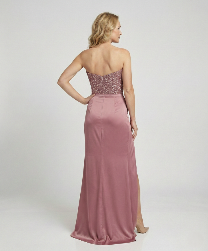 Ladies Evening Dress Elegant Strapless