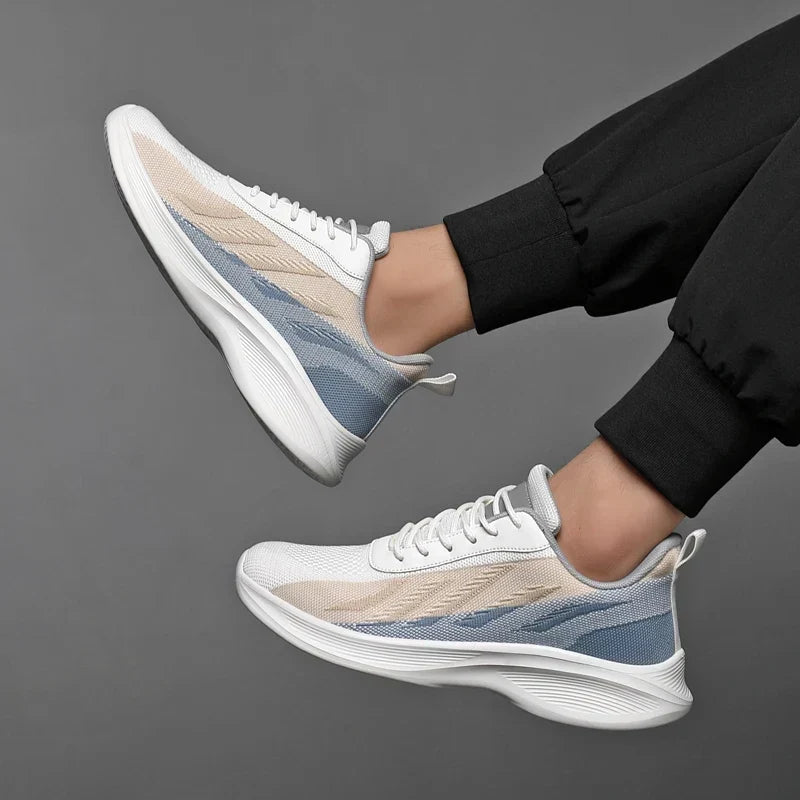 Men's Sneakers with Contrasting Inserts