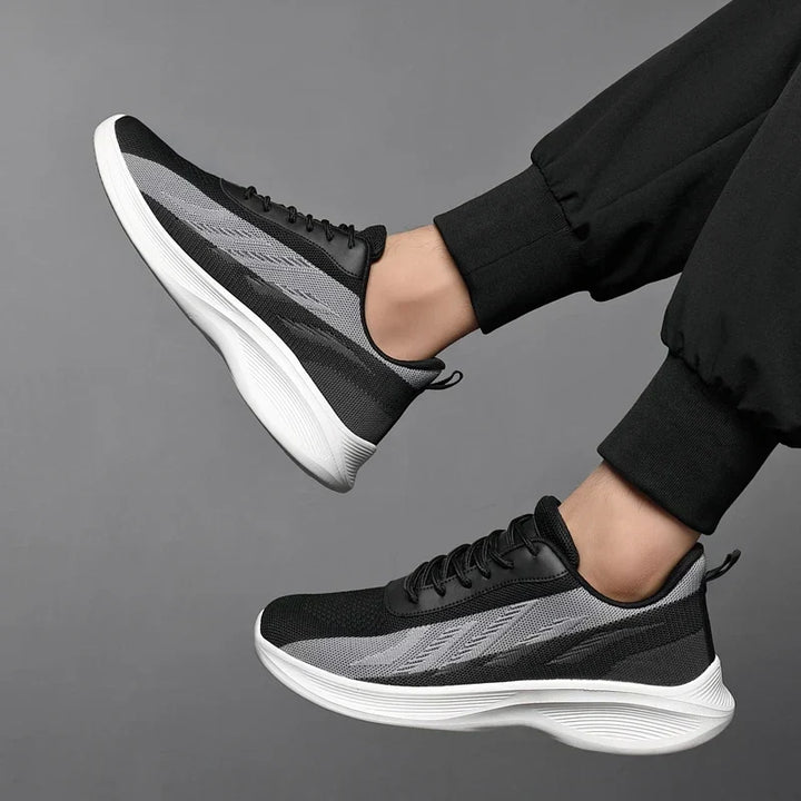Men's Sneakers with Contrasting Inserts