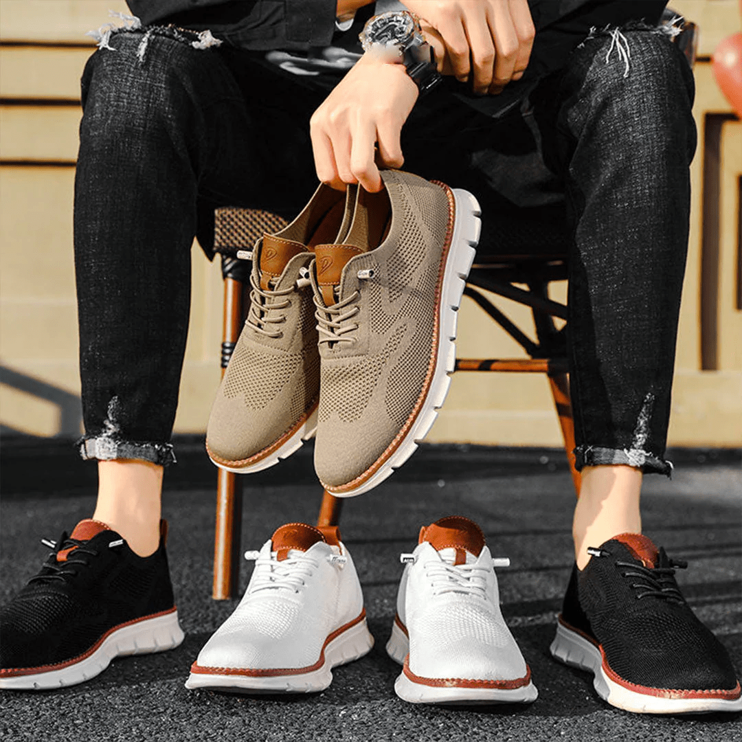 Men's Mesh Sneakers with Flexible Sole